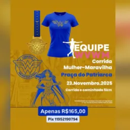 Corrida MULHER MARAVILHA 23/11 com equipe WVWM