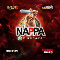 NAPPA VENDAS 🔥 / CLASH OFF CLANS 📱 / CLASH ROYALE 📱 / FREEFIRE 📱 / BRAW STAR 📱