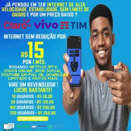Internet ilimitada 15 reais por mês
