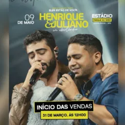 VAI ESGOTAR TODOS INGRESSOS Henrique e Juliano Uberlândia