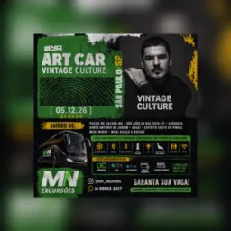 Excursão para o DNA art car vintage culture em São Paulo-sp dia 05 de dezembro de 2026, sábado.