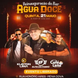 Dia 21 Maio Água Doçé