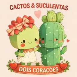 Cactos e suculentas ❤️DOIS CORAÇÕES❤️
