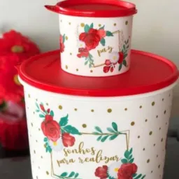 Leilão Tupperware e cosméticos entre e participar.