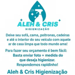 Aleh & Cris Higienização Ação Higienização de Sofá 🛋️
Higienização Premiada – Sofá 🛋️