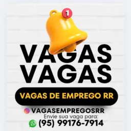 VAGAS EMPREGOS RR 1️⃣