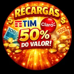 Recargas Tim e Claro com 50% de desconto
