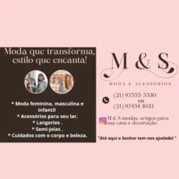 M & S artigos diversos para casa Cama, mesa, banho, maquiagens e Langeries.
