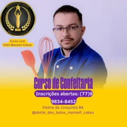 Cursos com Chef Manoell Cakes - Formando com Amor e Dedicação, com Honra e Paixão🤩✔️👨‍🍳