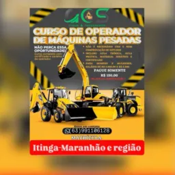 Cursos de máquinas pesadas em itinga Maranhão e região