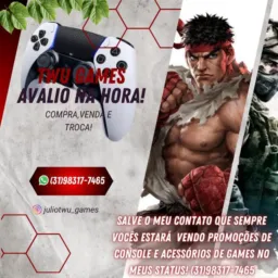 TWU GAMES COMPRA VENDE TROCA DE VIDEOGAMES E ACESSÓRIOS 319 8317-7465 !!!