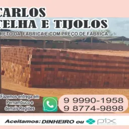 Carlos telhas e tijolos direto dá fábrica
