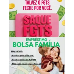 Empréstimo bolsa família🚀💲 Antecipação do FGTS 🚀 Empréstimo CLT 💲🚀Banco Crefisa💲