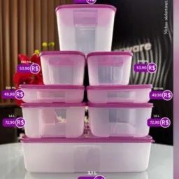 Materiais Tupperware vitrine