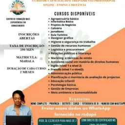 INSCRICÕES OLINE CURSo 2025