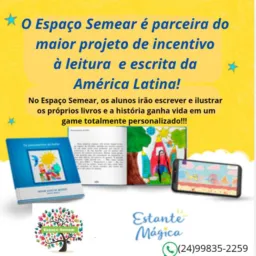 Estante mágica. Espaço Semear