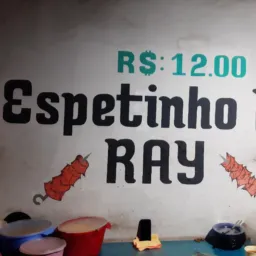 Espetinho da Ray 12 Reais....