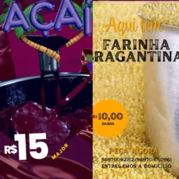 Açaí e farinha