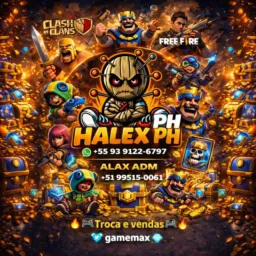 Trocas e Vendas Clash of clans / free fire /brawl stars/Royale e outros jogos
