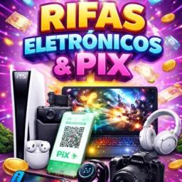 Rifas TVs, Eletrônicos e Pix🖥️📱💰🍀🍀