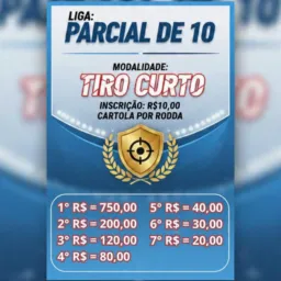 2026 - LIGA TIRO CURTO - PARCIAL DE 10 PAGANTES
