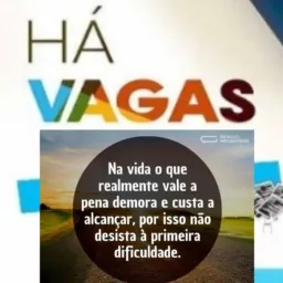 VAGAS DE TRABALHO!