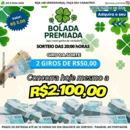 BOLADA PREMIADA TOMÉ ACU🍀💰💸