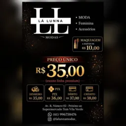 @Lalunnamodas_preço único 35,00 exeto linha Premium