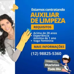 Grupo de VAGAS Auxiliar de Limpeza GRUPO DTD - Unid SJCampos