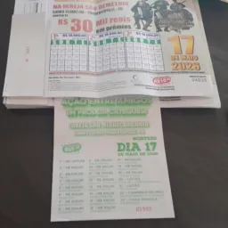Rifa de cartelas de festas