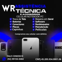 WR assistência técnica de celular Notebook computador.