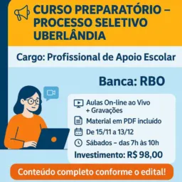 ✍️🏃‍♀️Curso Preparatório para Profissional de Apoio Escolar/Concurso 🤗🌻
