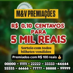 🏆RIFA DE 5.MIL REAIS 🍀M&V PREMIAÇÕES 🍀🏆