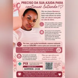 Arrecadação de prendas em prol do tratamento de Mariana Machado