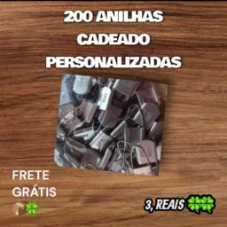 200 ANILHAS CADEADO PERSONALIZADAS 3,00  DEZENA 🍀