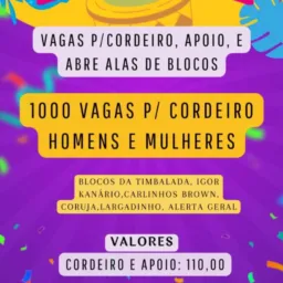 Cordeiro e segurança Vagas abertas
