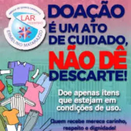 Vamos doa com amor  lembrando  que doa não é um descarte  nunca der o que vc não usaria