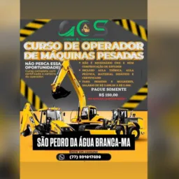 CURSOS DE MÁQUINA PESADAS EM SÃO PEDRO DA ÁGUA BRANCA-MA
