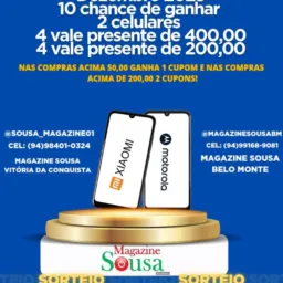 Magazine sousa cliente vip Vit conquista e Belo monte💯🎁