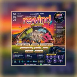 Excursão para a laroc Rewind we are Back em Valinhos-sp na laroc club dia 04 de julho de 2026 sábado