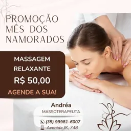 Massagens Promoção para mês Namorados