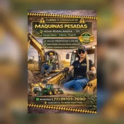 Curso de operador de máquinas pesadas em Nova Rosalândia-TO atendendo as cidades vizinhas
