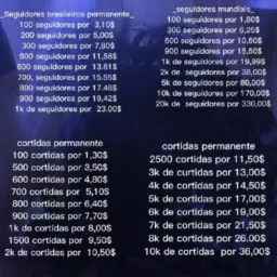 Vendas de seguidores 💯