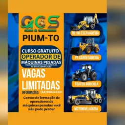 CURSOS DE MÁQUINAS PESADAS EM PIUM-TO