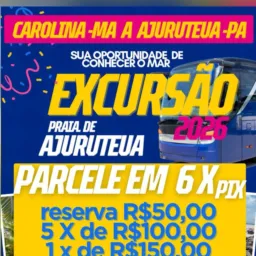 Excursão Carolina a Ajuruteua beira mar 20/21de junho