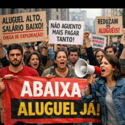 Protesto contra o aluguel abusivo em Rio verde 2