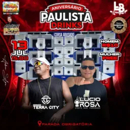 É HOJE ANIVERSÁRIO DO PAULISTA DRINKS