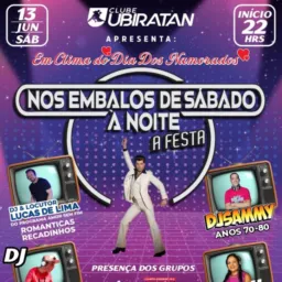 Bora ..recordar dia 13 de junho sábado. Djs Waguinho, DJ Vivi,DJ Sammy e DJ e locutor  Lucas d Lima