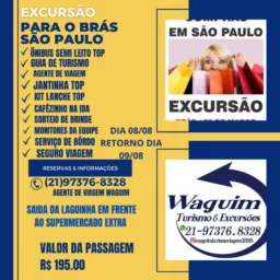EXCURSÃO PARA O BRÁS SÃO PAULO