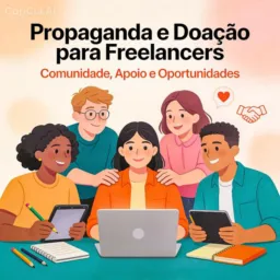 Divulgação oportunidade de emprego freelancer doação